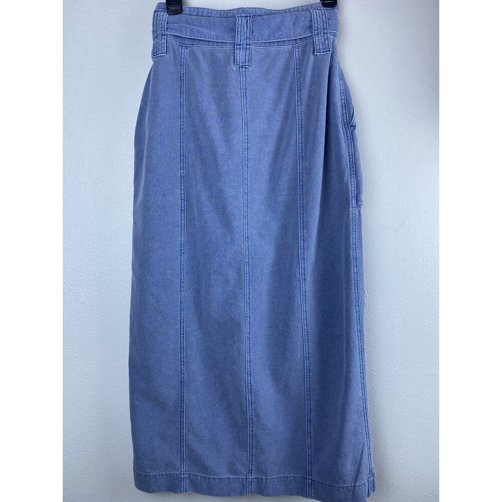 NWT Free People Sz 4 Blueberry Pie Catch Feelings Linen Blend Midi Skirt - Picture 8 of 16
